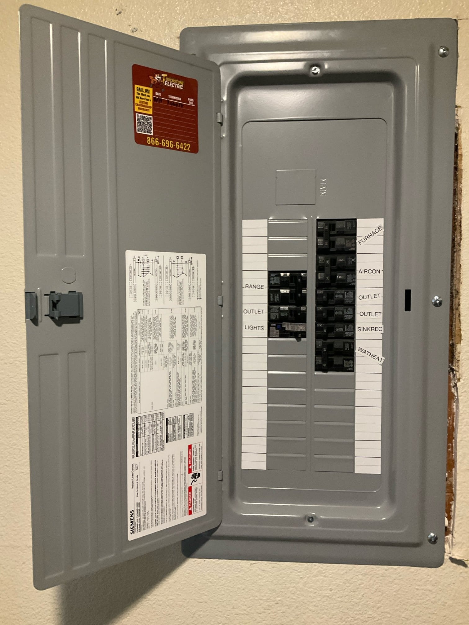 125A Subpanel Installation & New Breakers in Charlotte, NC