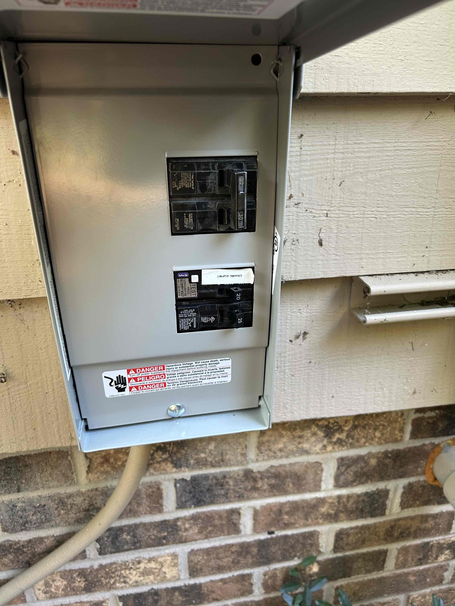 Outdoor Subpanel Replacement and Breaker Upgrades in Greenville