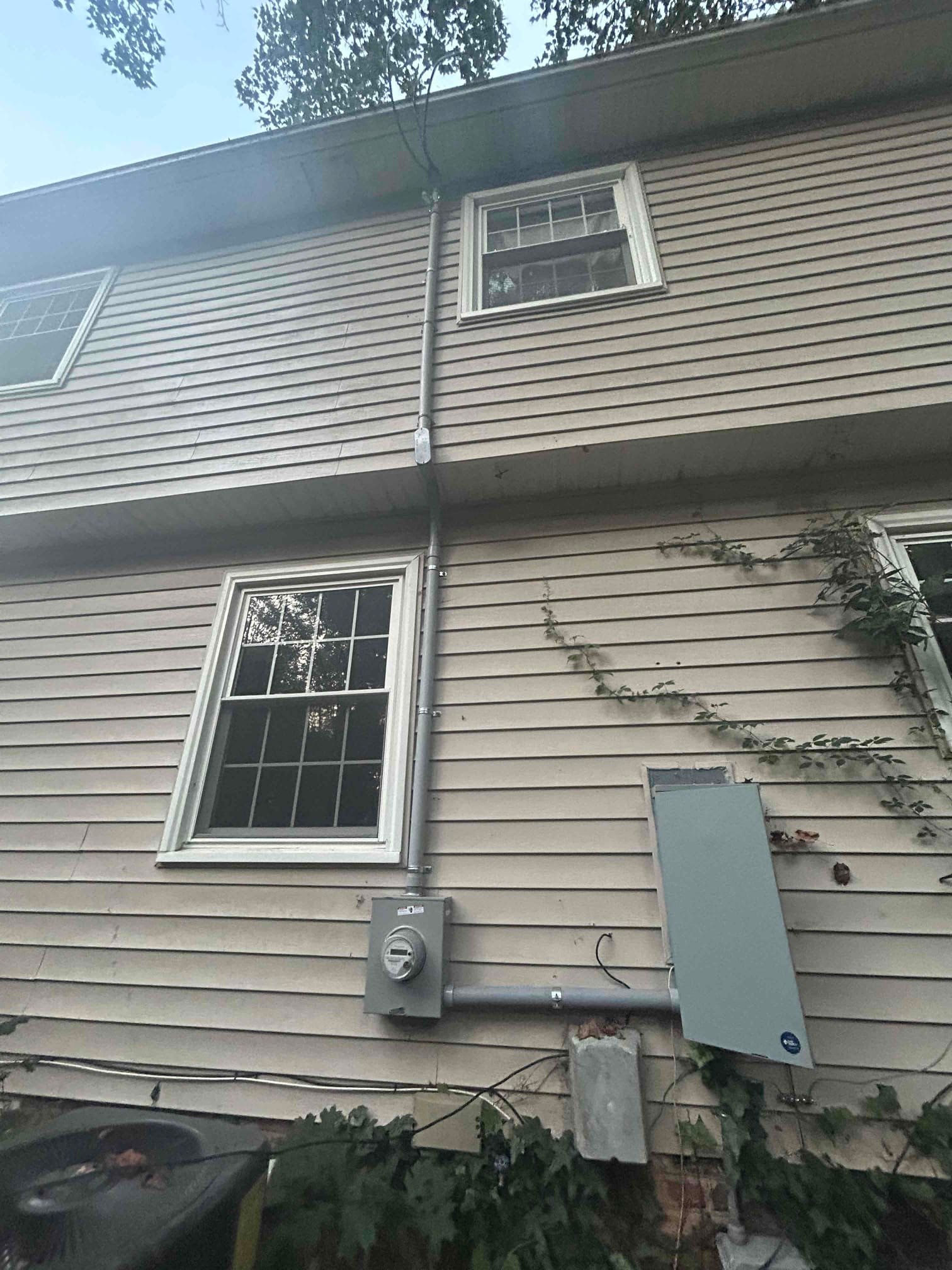 Outdoor electric meter and service equipment replacement