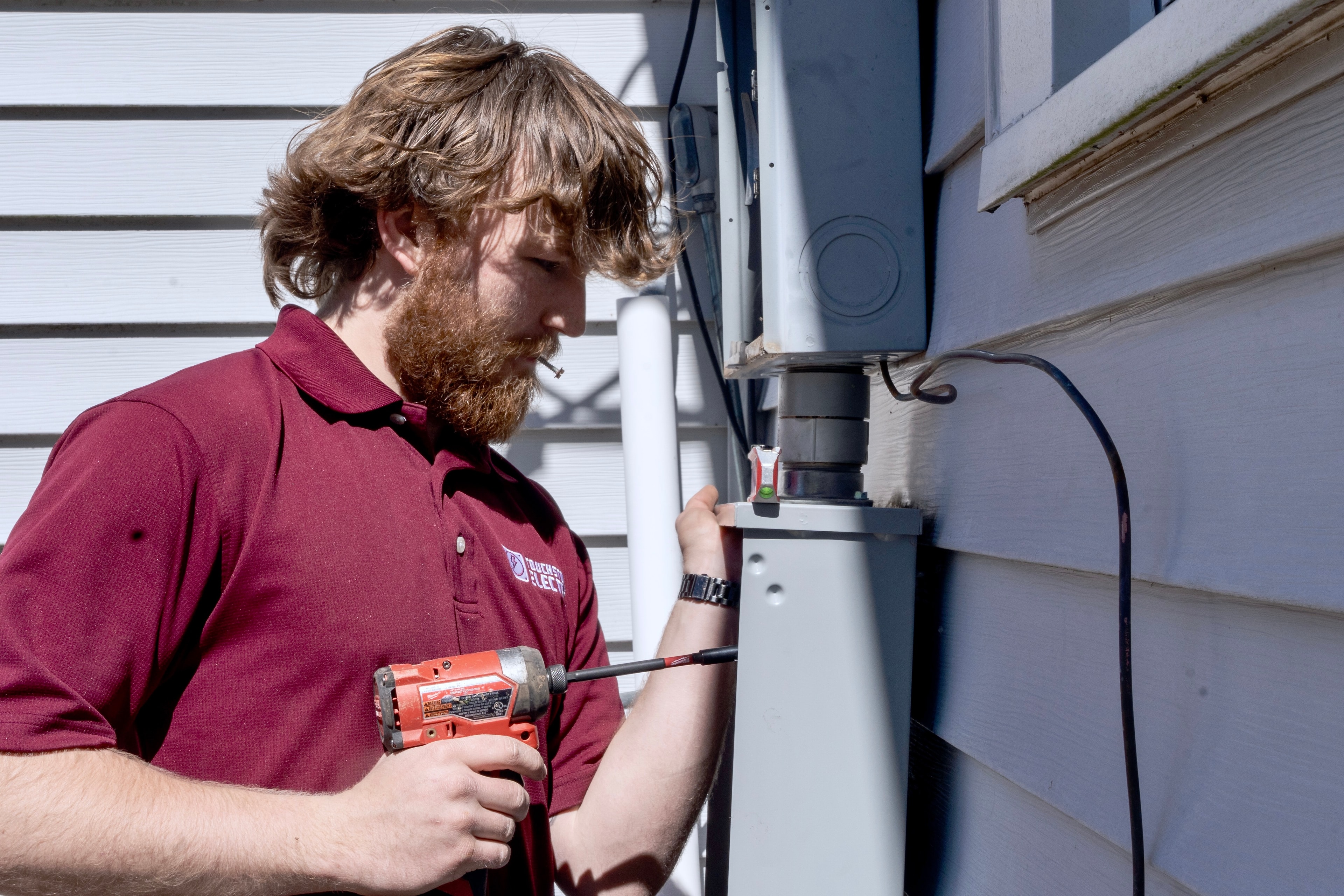 Touchstone Electric exterior electrical panel repair work